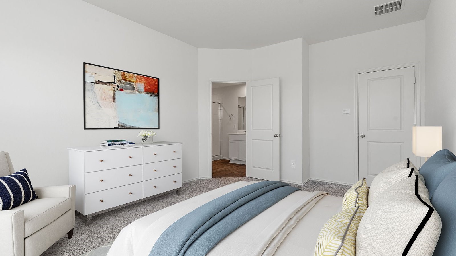 3623 Koop Loop Fulshear, TX 77423 - Photo 19 of 47 a bedroom with a bed and a couch