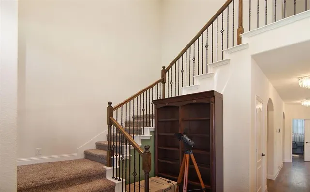 a view of entryway with wooden floor