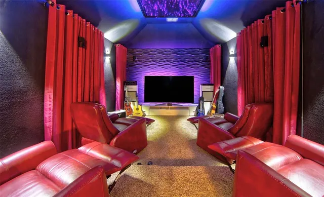 a bedroom with bed and a fireplace