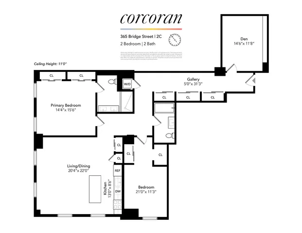 $1,750,000 | 365 Bridge Street, Unit 2C | Downtown Brooklyn