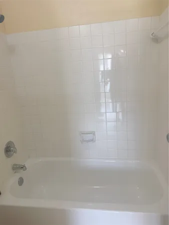 a close up of a bathtub