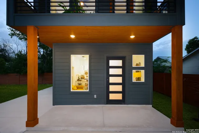 an aerial view of a city