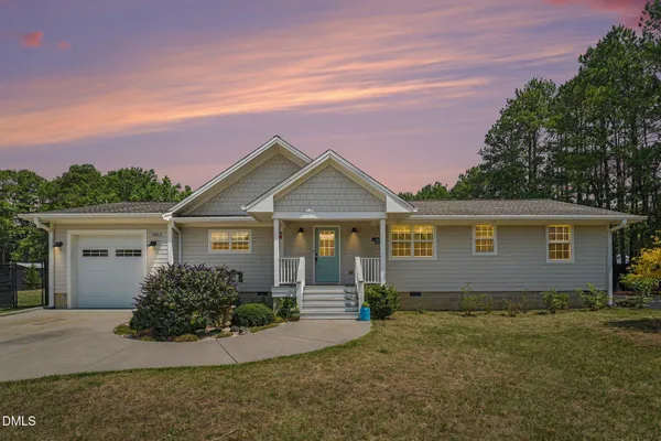 front view of house with a yard