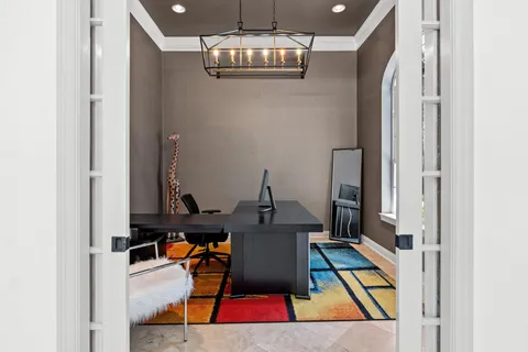 a room with musical instruments