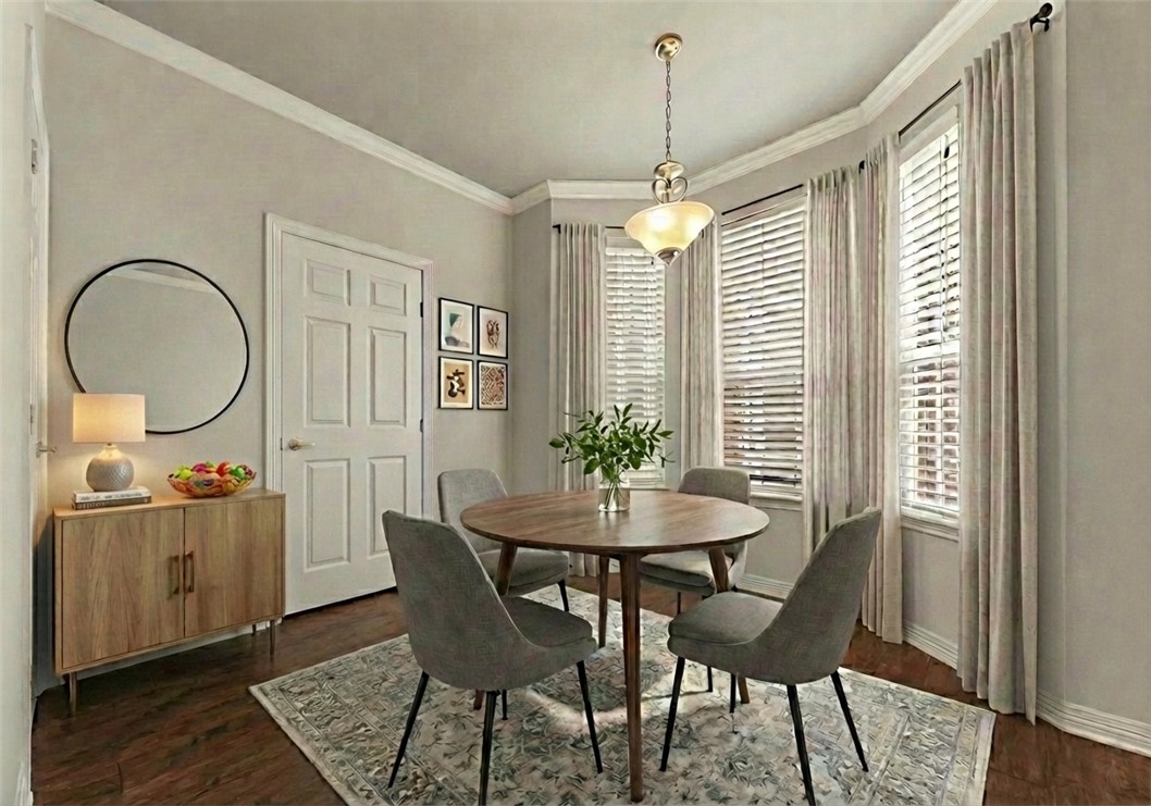 1198 Jones-Butler Road, Unit 907 College Station, TX 77840 - Photo 3 of 23 a view of a dining room with furniture window and wooden floor