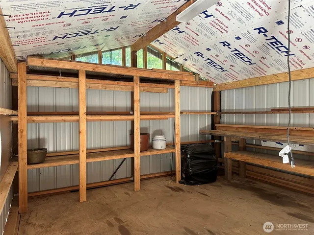 a view of a furniture in a room