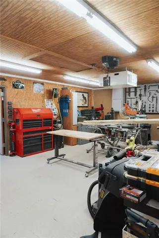 a gym room with gym equipment