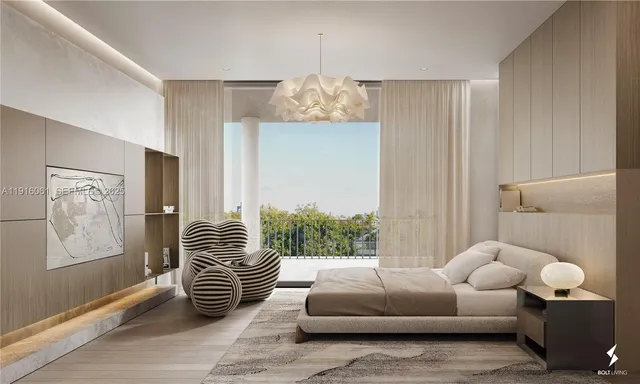 a living room with furniture and window