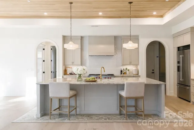 a close view of kitchen appliances