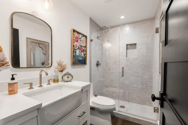 a view of an outdoor space and tennis court