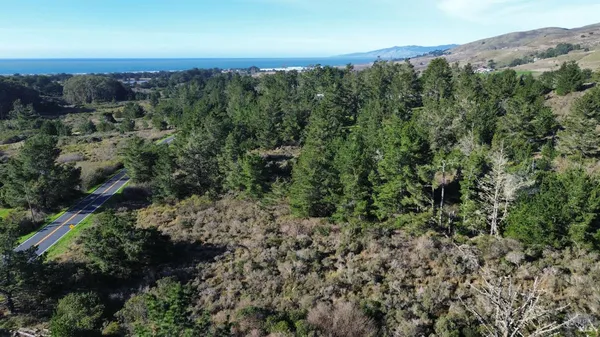 an aerial view of a house with mountain view