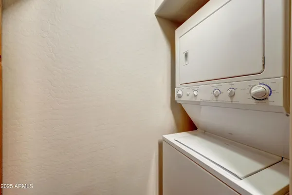 a close up view of washer and dryer