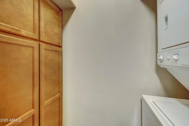 a close up view of washer and dryer