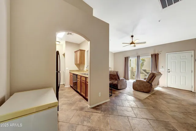 a living room with a couch and furniture