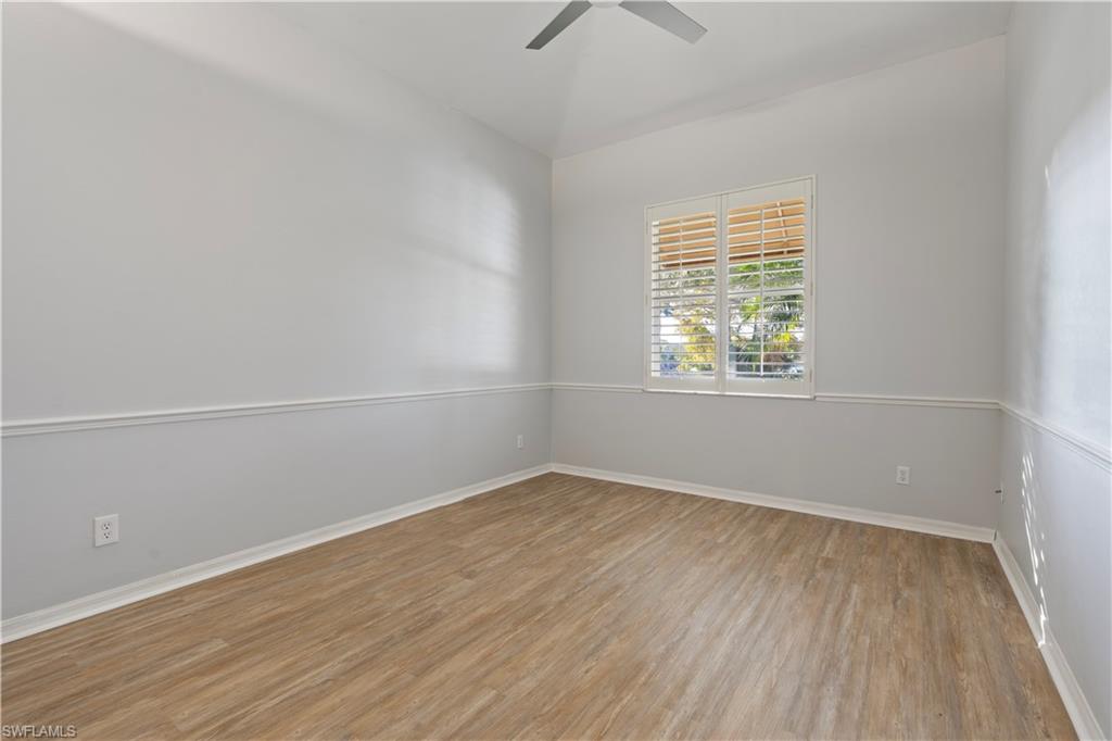 20751 Rivers Ford Estero, FL 33928 - Photo 27 of 36 Unfurnished room featuring light wood-type flooring and ceiling fan