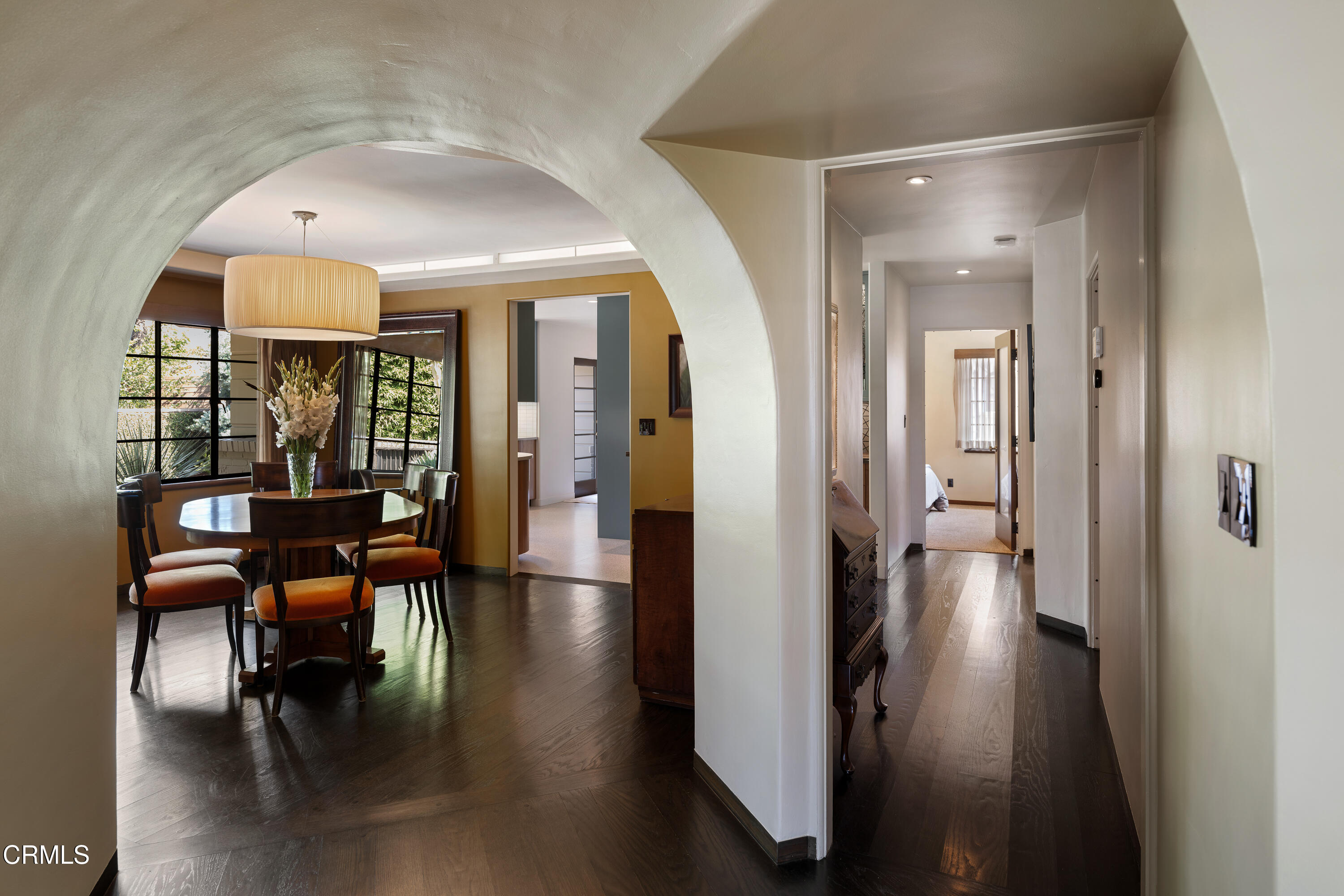 3312 Thorndale Road Pasadena, CA 91107 - Photo 28 of 48 wooden floor in a hall with a dining room and wooden floor