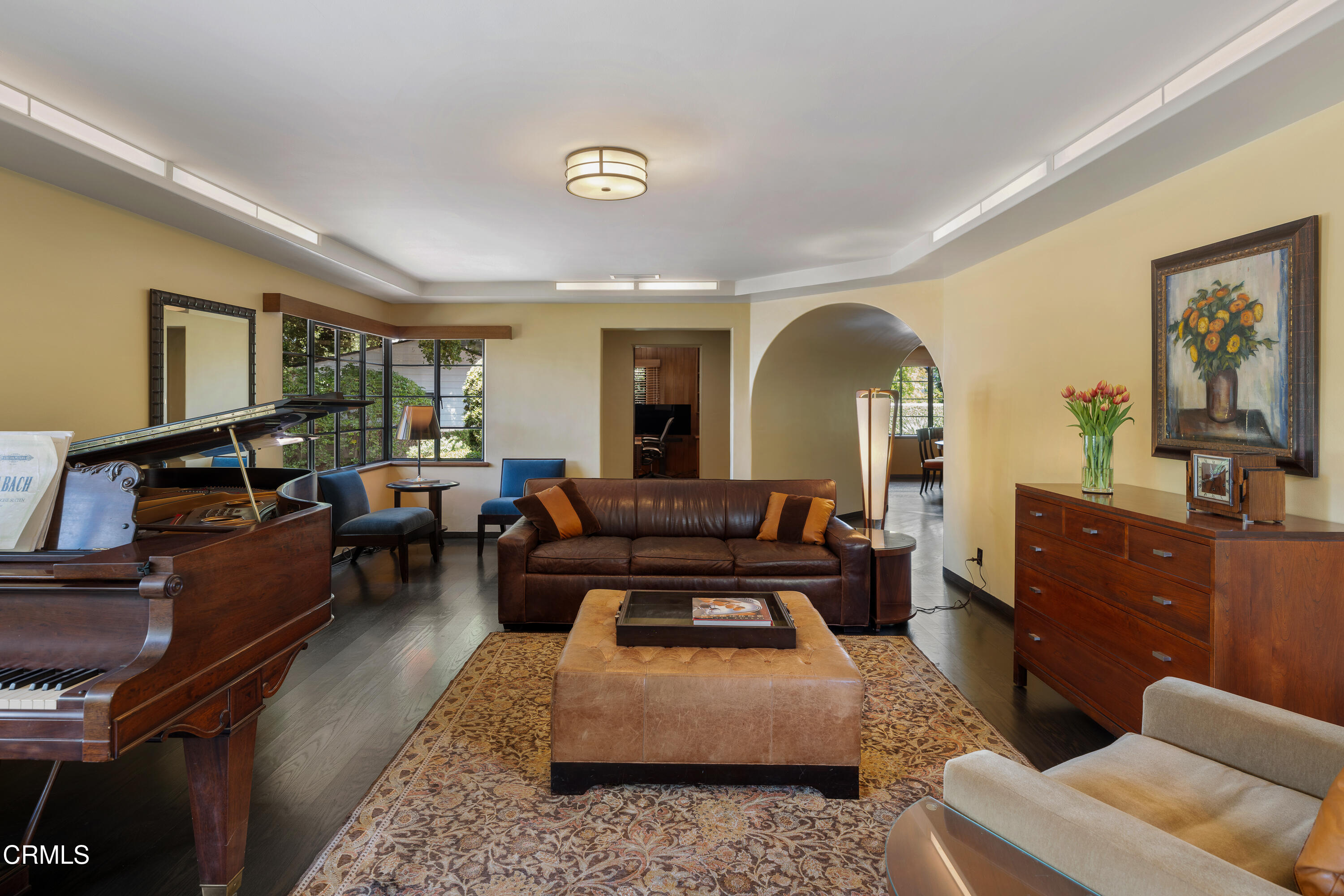 3312 Thorndale Road Pasadena, CA 91107 - Photo 10 of 48 a living room with furniture and a wooden floor