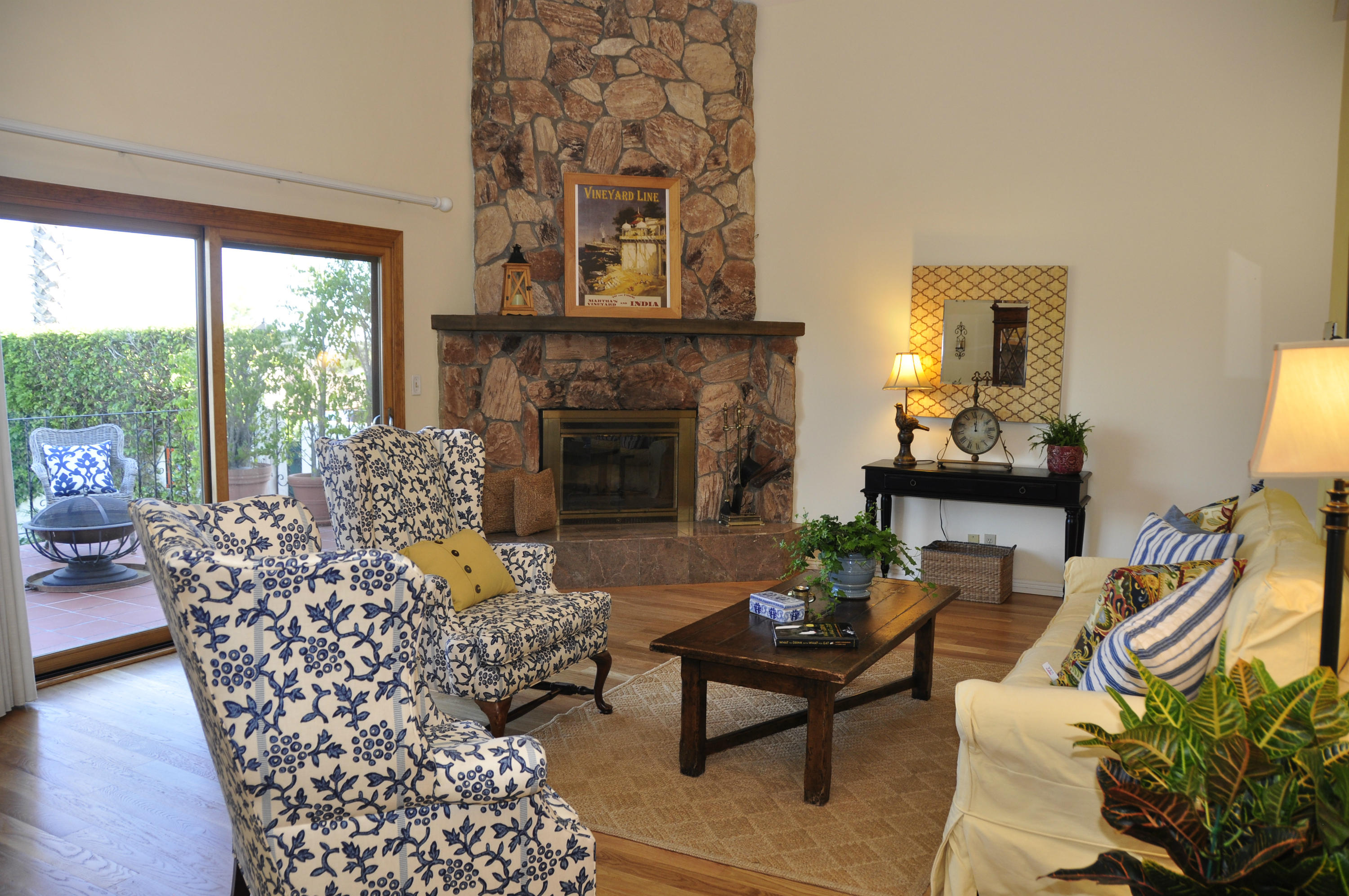 831 Weldon Road Santa Barbara, CA 93109 - Photo 8 of 35 Rock Floor To Ceiling Fireplace