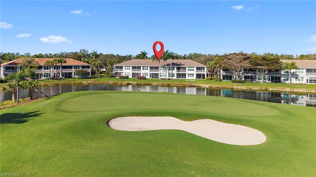 9231 Spring Run Boulevard, Unit 2109 Estero, FL 34135 - Photo 27 of 35 Aerial view from back of condo building - hole 6 green