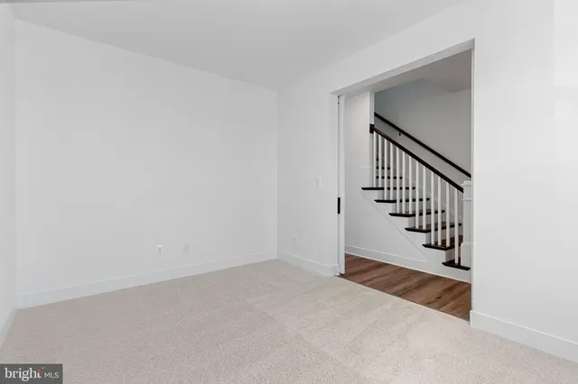 a view of an entryway with stairs