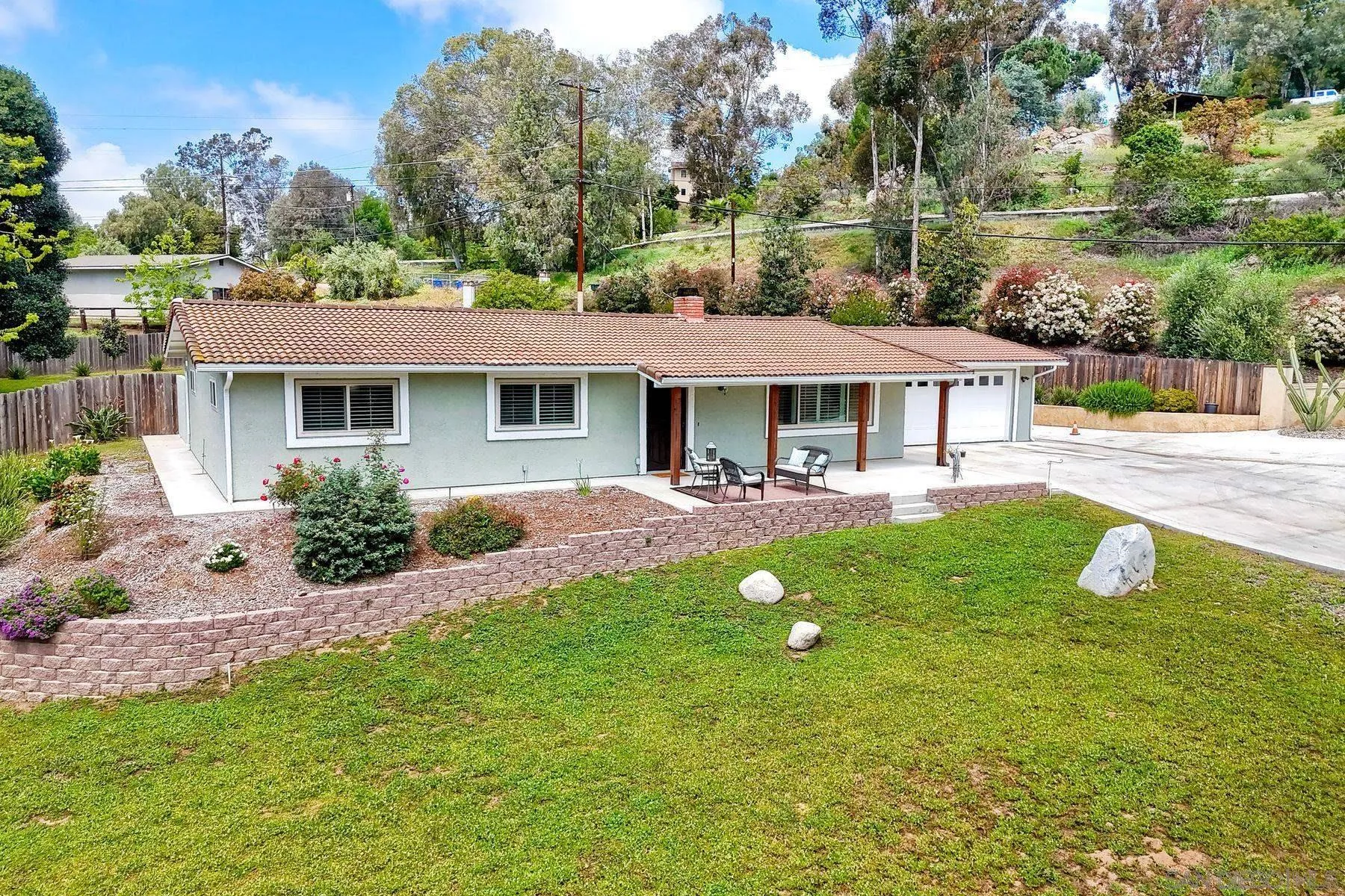1915 Rockhoff Road Escondido, CA 92026 - Photo 3 of 43 a view of a house with a backyard and porch