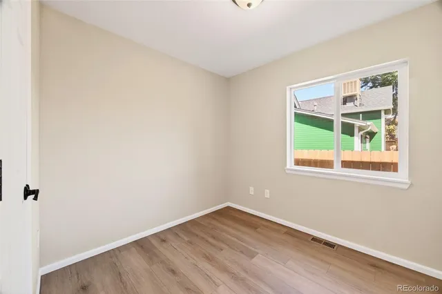 an empty room with a window