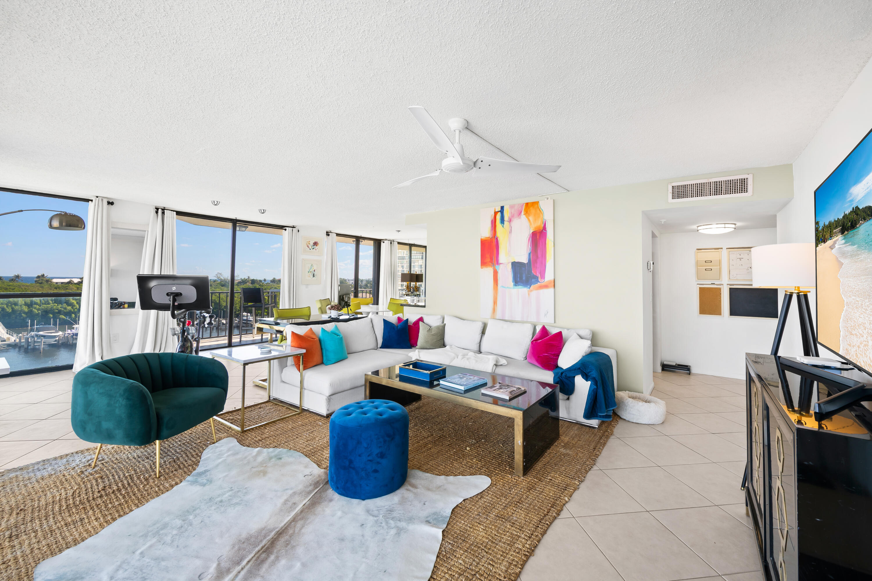 899 Jeffery Street, Unit 614 Boca Raton, FL 33487 - Photo 16 of 60 a living room with lots of furniture and kitchen view