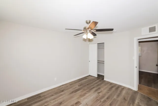 an empty room with a window