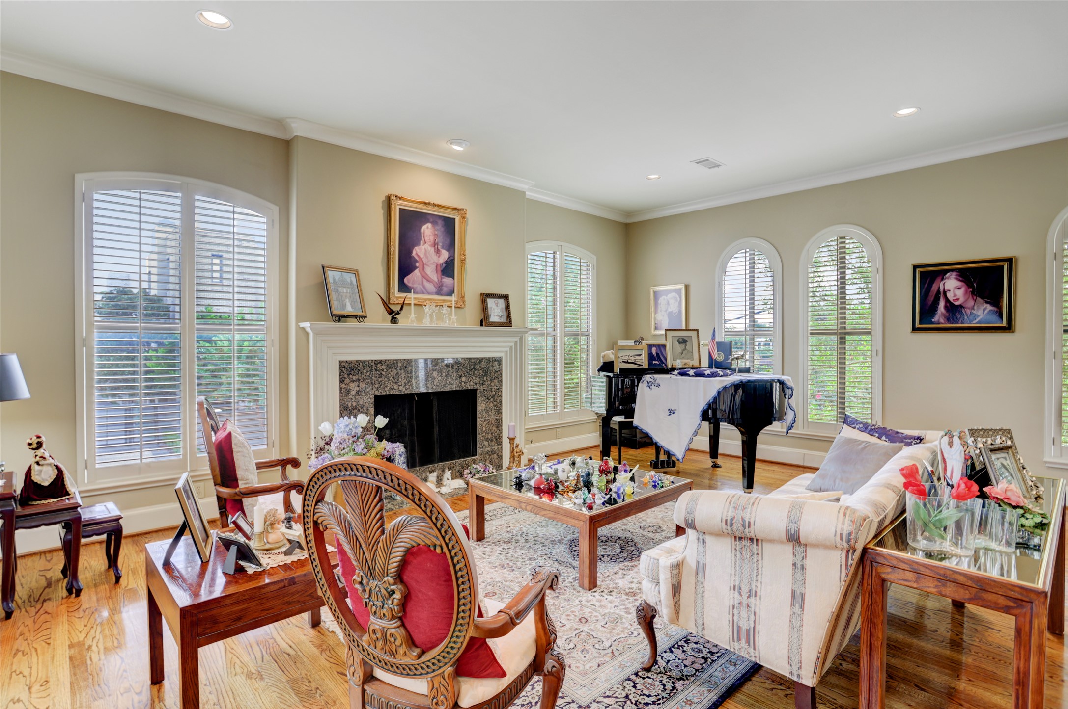 1008 Potomac Drive Houston, TX 77057 - Photo 16 of 34 a living room with fireplace furniture and a large window