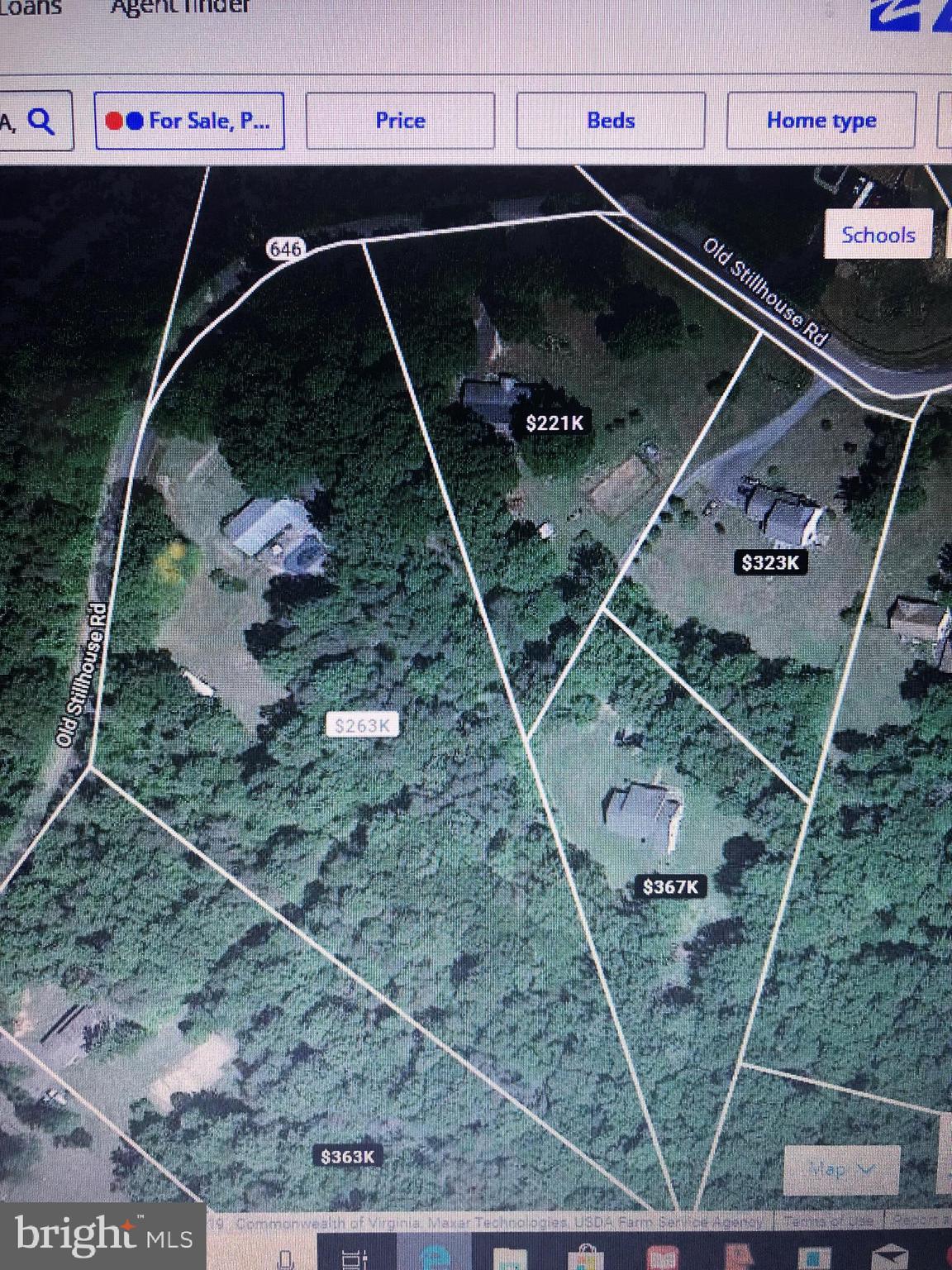 8533 Old Stillhouse Road Rixeyville, VA 22737 - Photo 18 of 36 Aerial view of lot