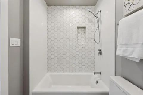a close view of white shower