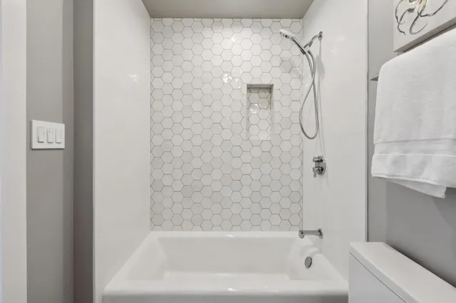 a close view of white shower