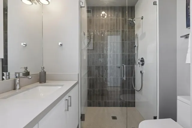 a view of chair and tables