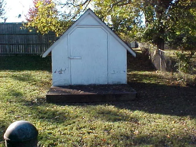 a view of backyard with green space