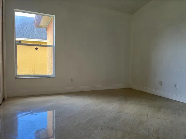 an empty room with a window