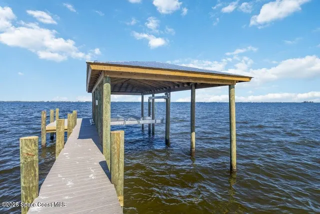 a view of a lake with houses