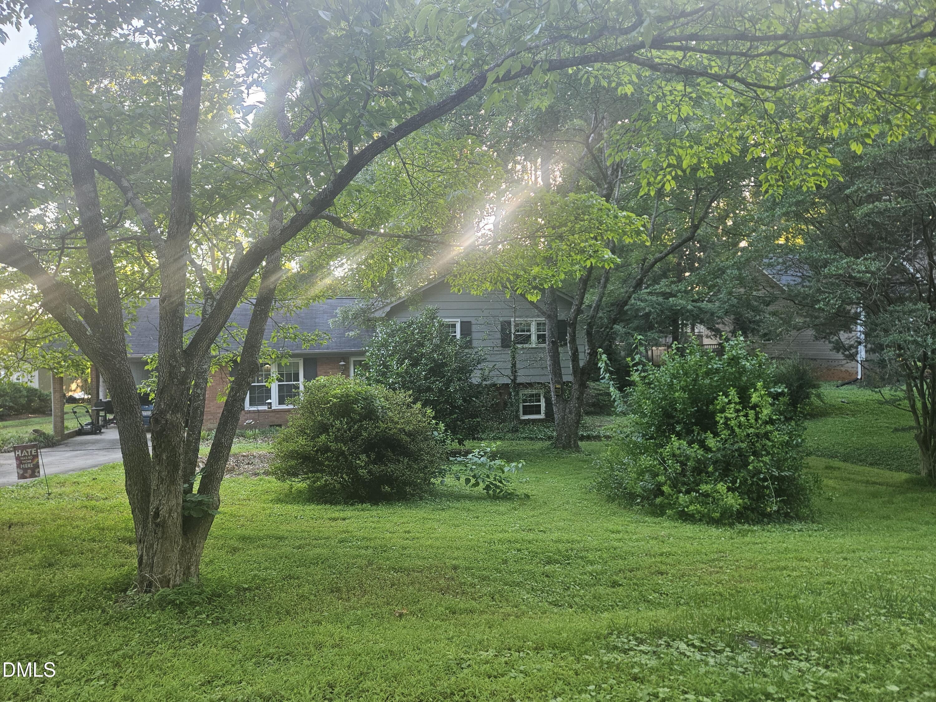707 North 9th Street Mebane, NC 27302 - Photo 3 of 3 a backyard of a house with plants and large trees