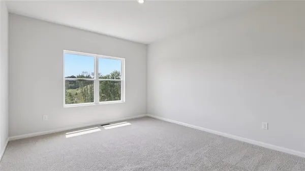 an empty room with a window