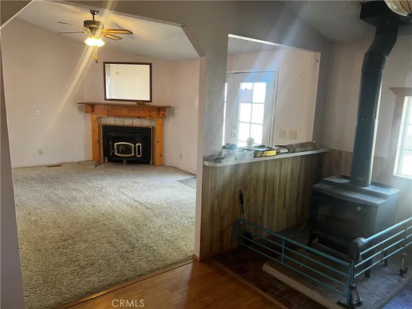 a view of a livingroom with a fireplace