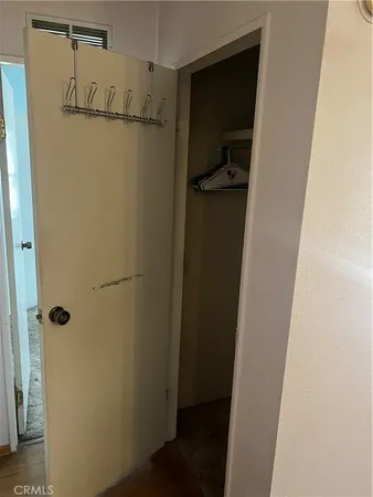 a close view of closet