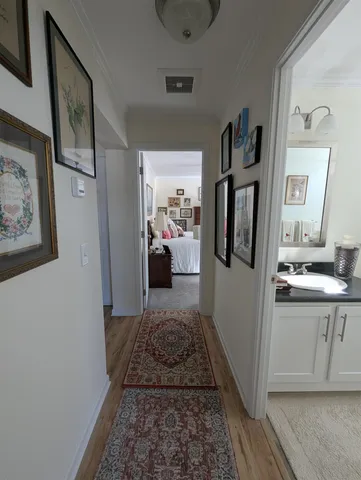 a bathroom with a sink and mirror