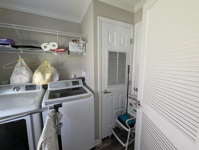 a room with storage and utility