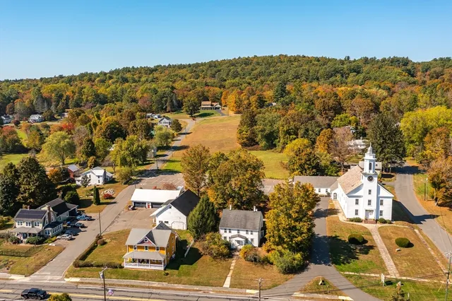 an aerial view of multiple house