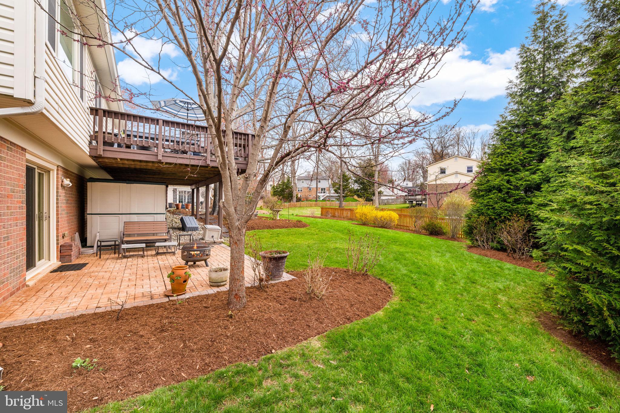 6964 Conservation Drive Springfield, VA 22153 - Photo 43 of 57 a view of a backyard with a garden and trees