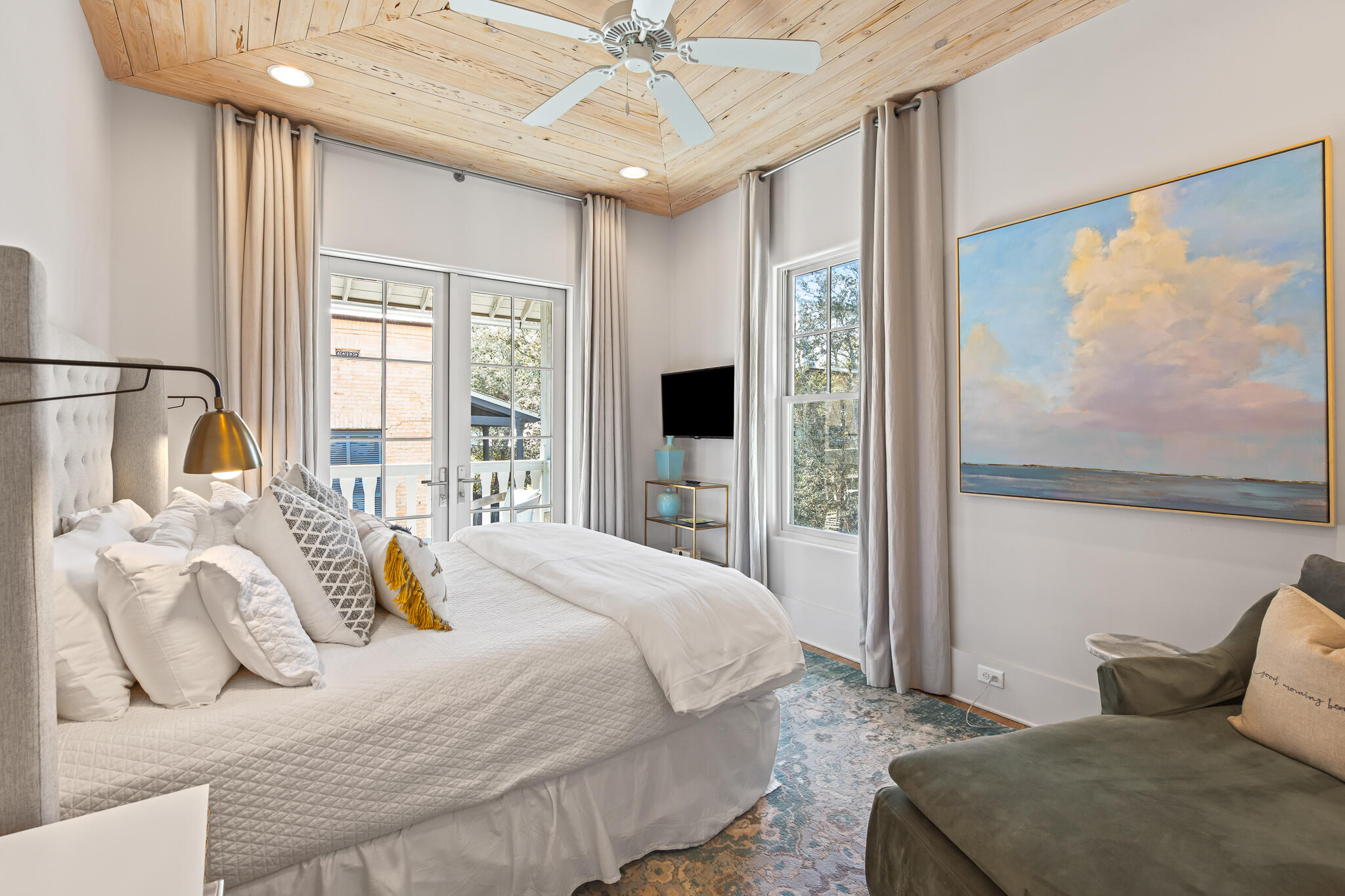 188 Round Road Inlet Beach, FL 32461 - Photo 39 of 98 a bedroom with a bed and wooden floor