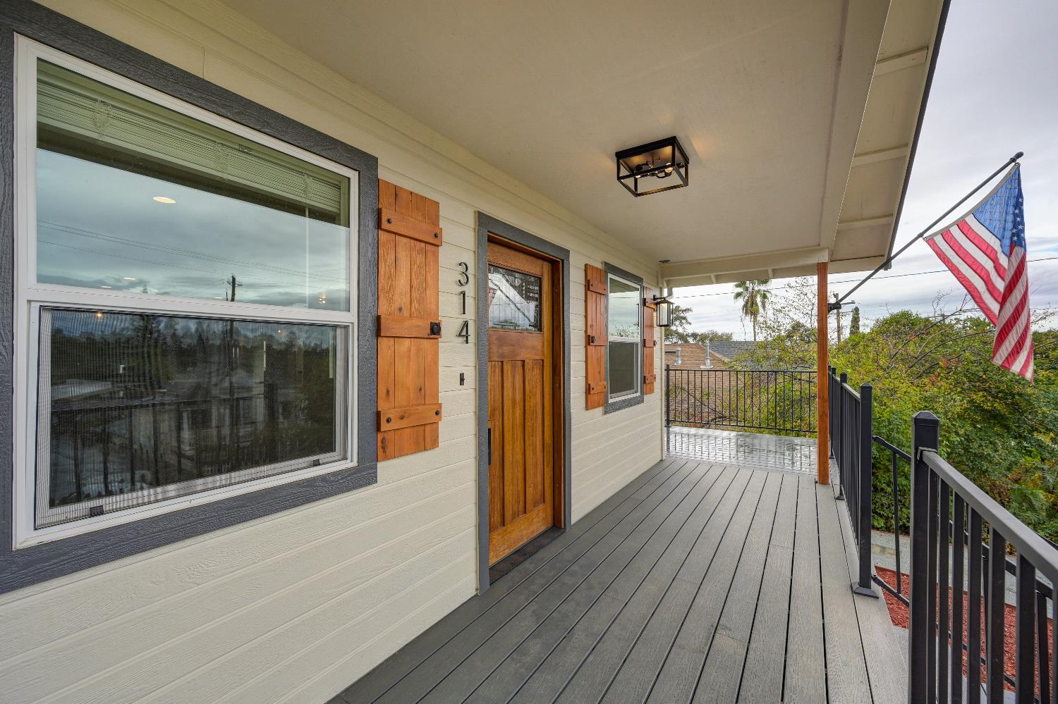 314 East Main Street Ione, CA 95640 - Photo 10 of 43 a view of a porch with wooden floor and outdoor space