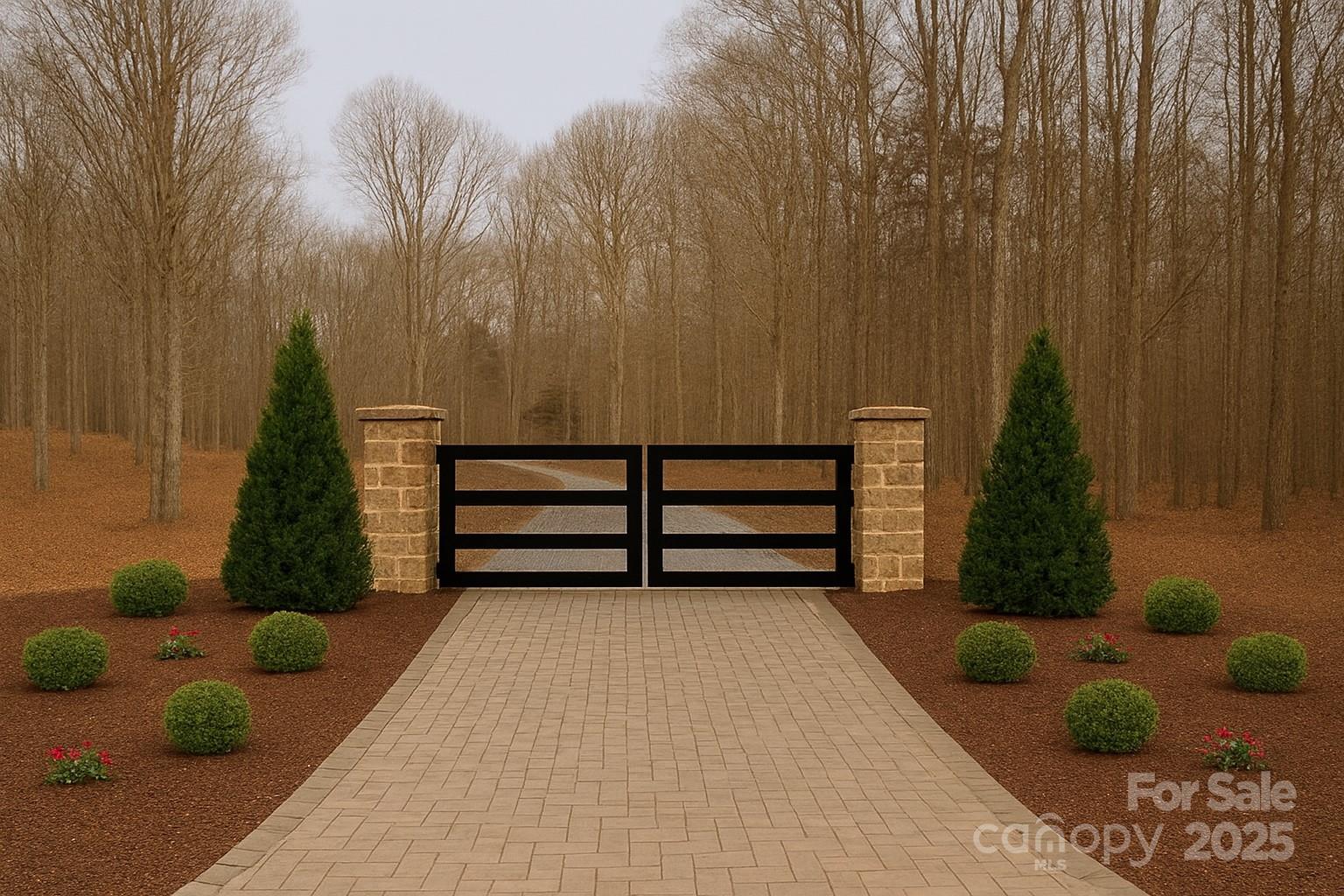 a view of outdoor space with garden