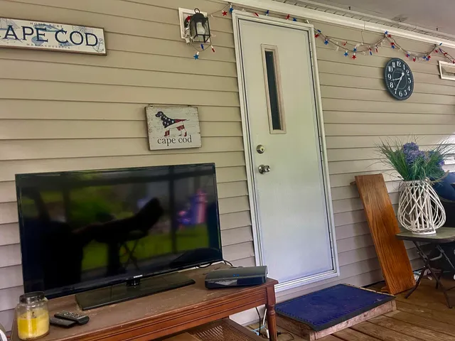 a close up of a mirror