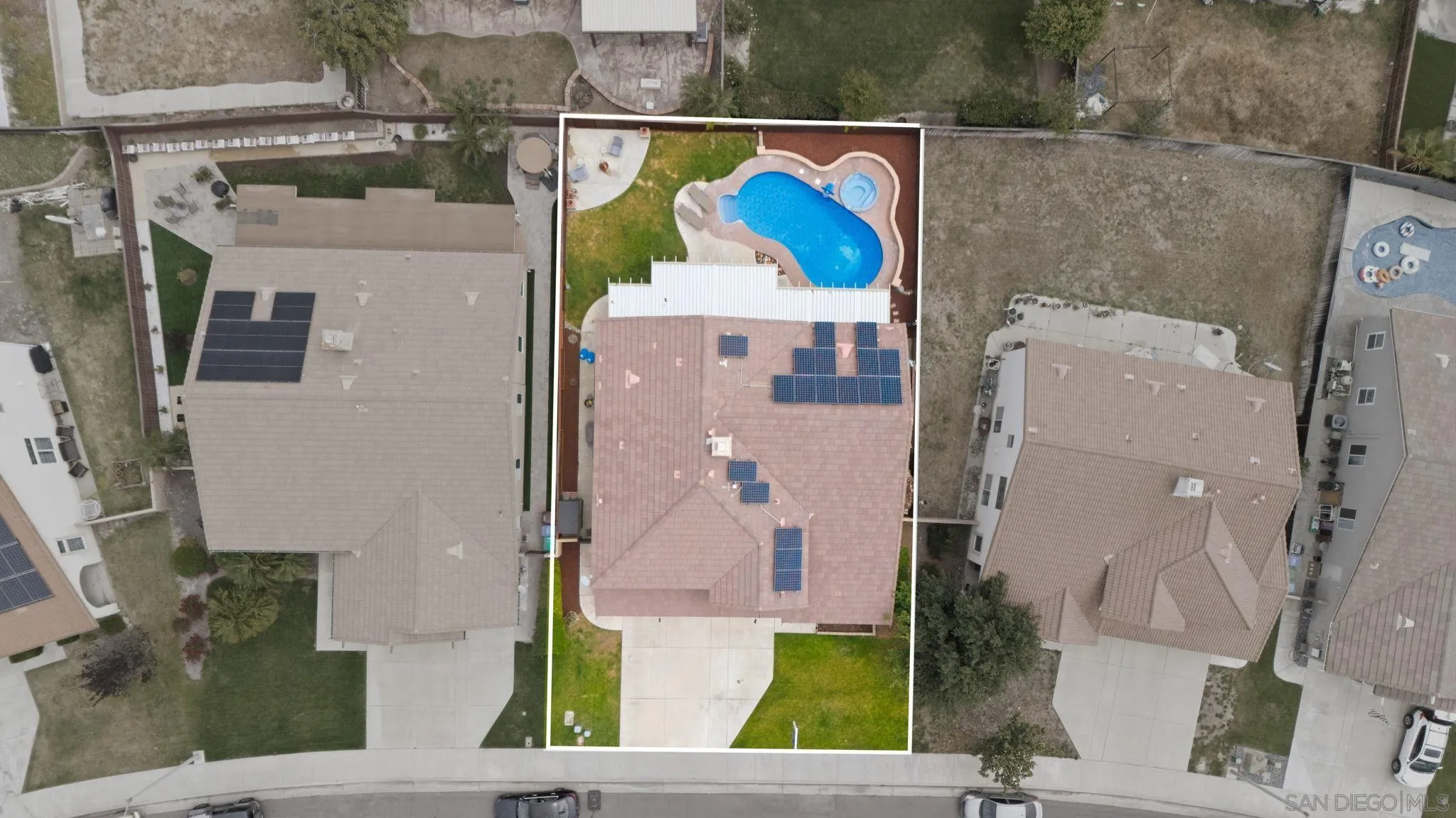31342 Euclid Loop Winchester, CA 92596 - Photo 47 of 50 aerial view of a house with a swimming pool