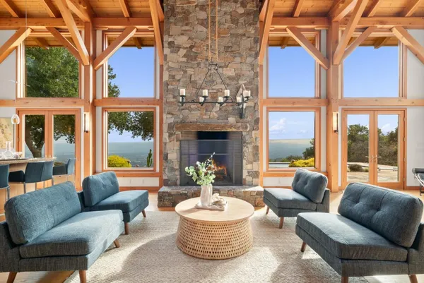 a view of a chairs and table in the patio